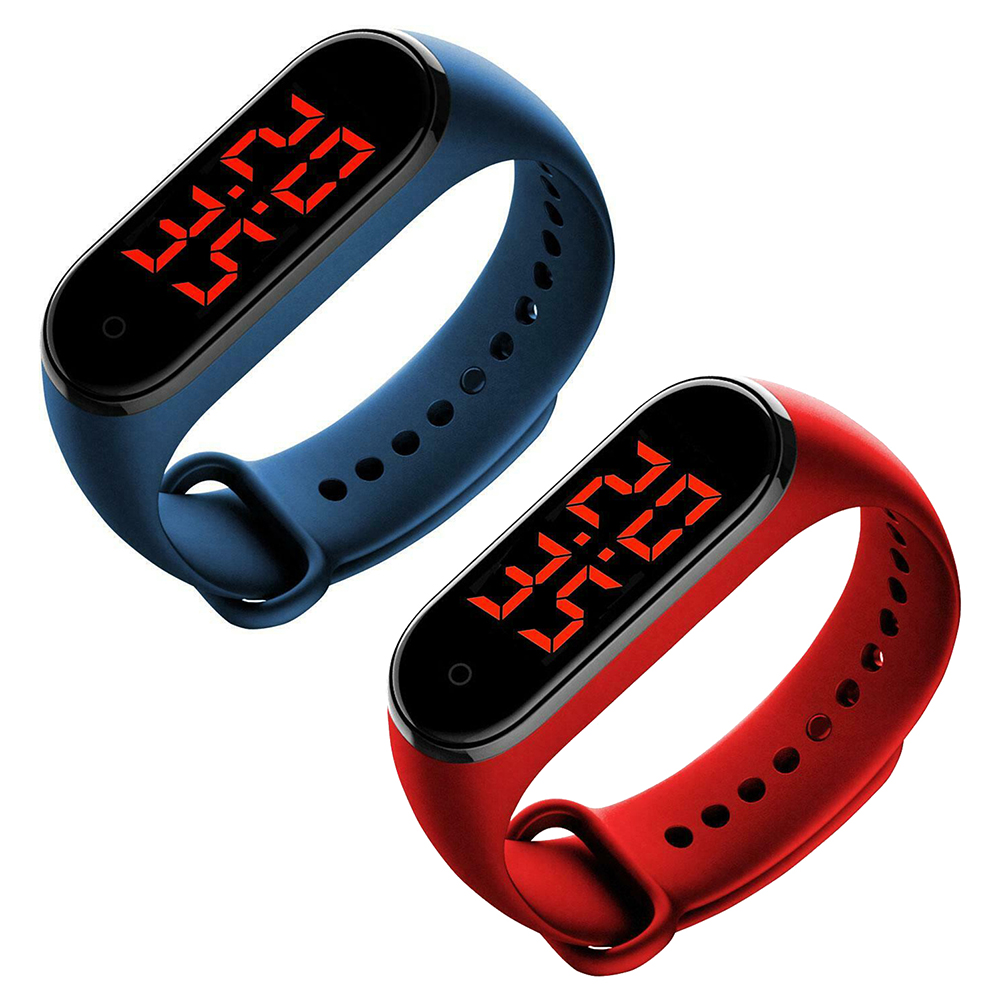 

Body Temperature Smart Band LED Display Smart Bracelet 90 Days Standby Time, Blue, 501 Original