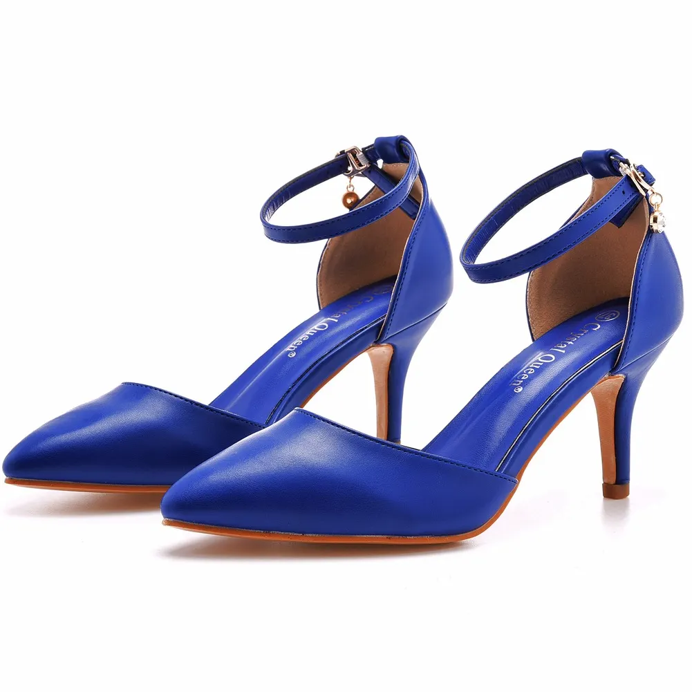 Breakj Breakj Cm Large-Size Sandals Fine-Heeled Pointed Sandals White Pointed Shoes Women's High Heels Wedding Shoes