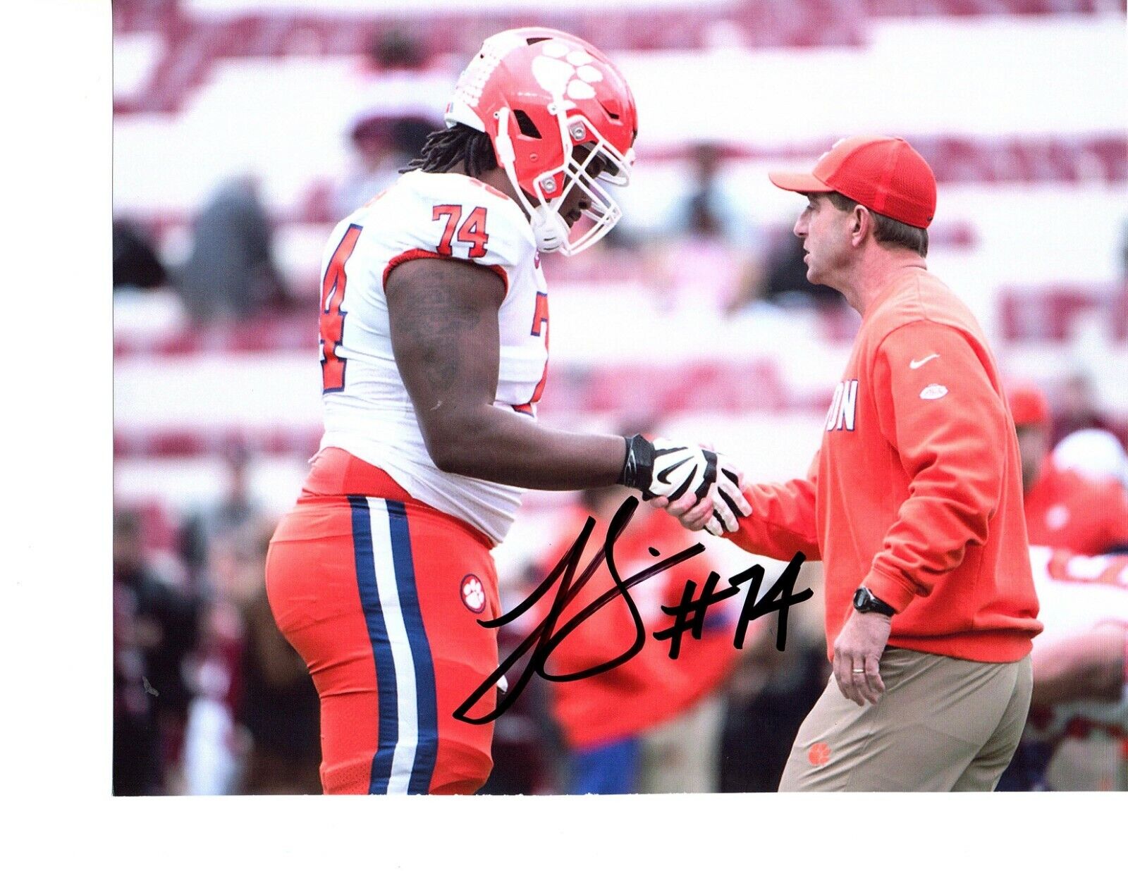 John Simpson Clemson Tigers signed autographed 8x10 football Photo Poster painting Champs DABO!