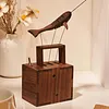 Handcrafted Wooden Wandering Narwhal Automaton