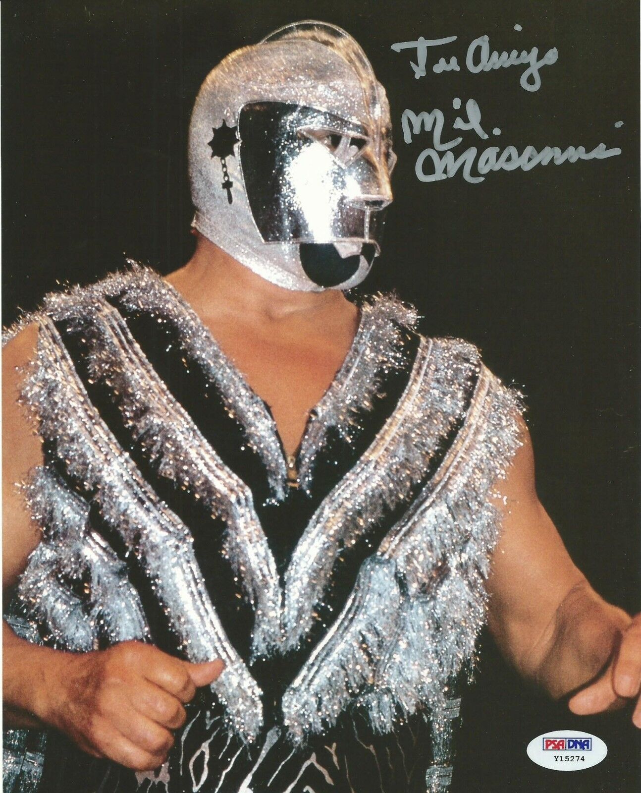 Mil Mascaras Signed WWE 8x10 Photo Poster painting PSA/DNA COA Lucha Libre Mask Picture Auto'd