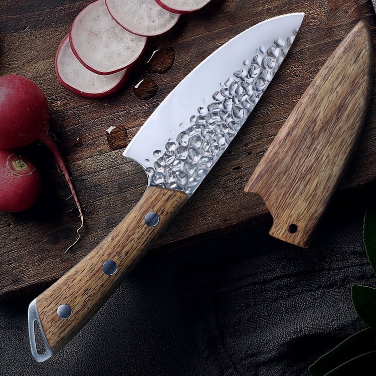 Aus8 Damascus Steel  Dalbergia solid wood  Chef Knife