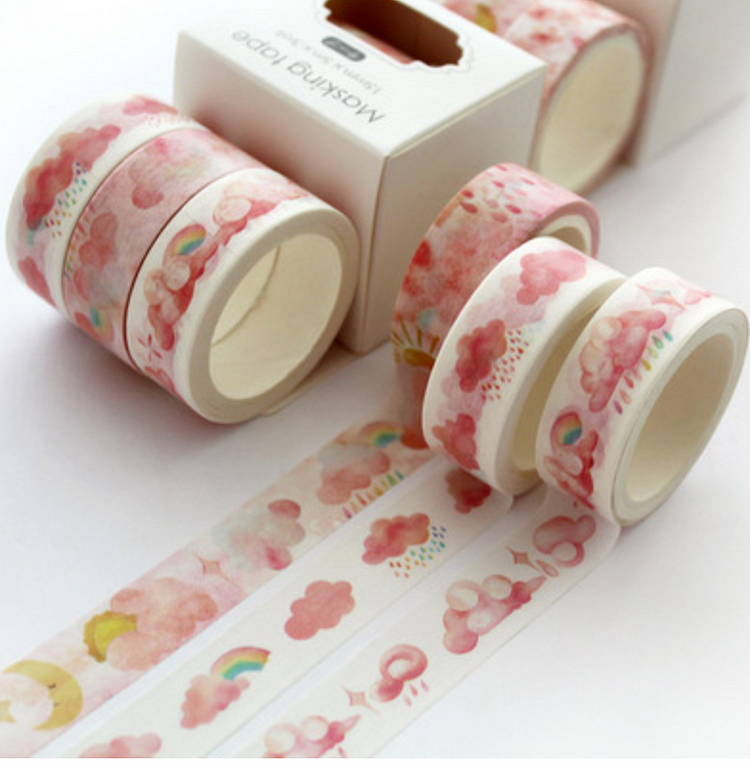 Pink Cloud Washi Tape Set