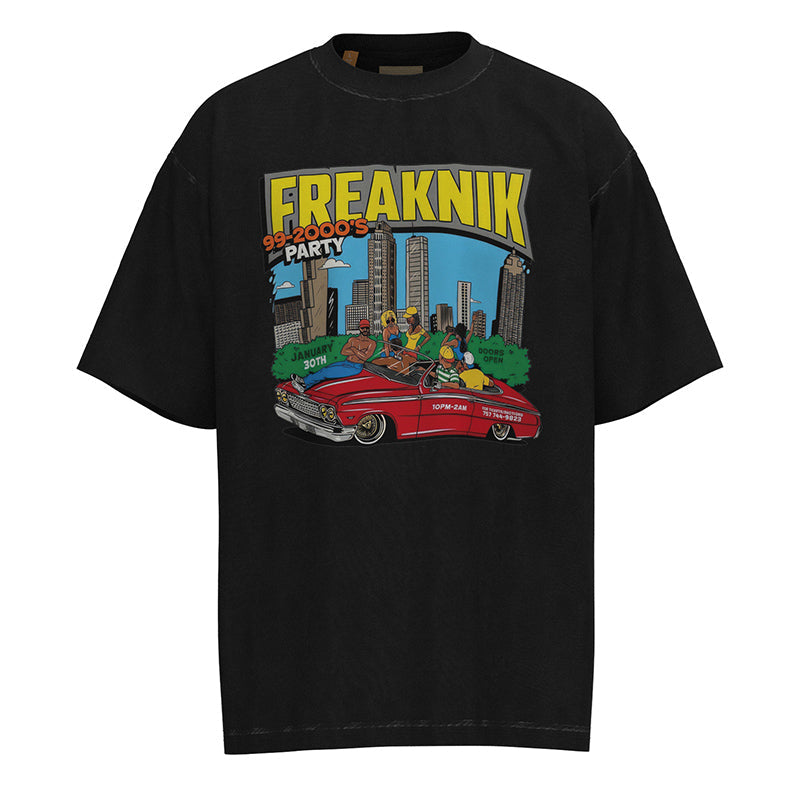 GA DE Play car print washed old vintage T-shirt
