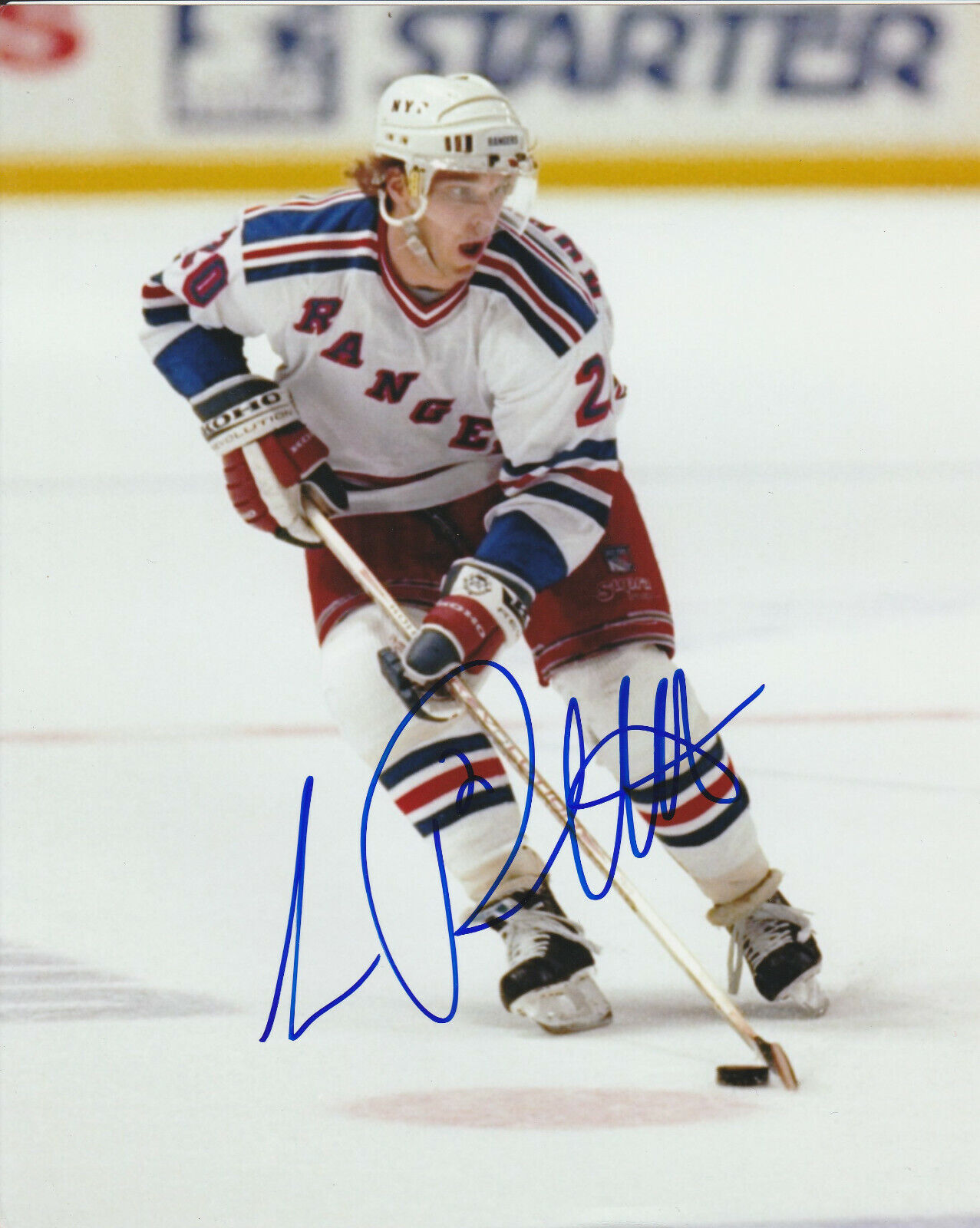 LUC ROBITAILLE SIGNED NEW YORK NY RANGERS 8x10 Photo Poster painting #1 HHOF Autograph