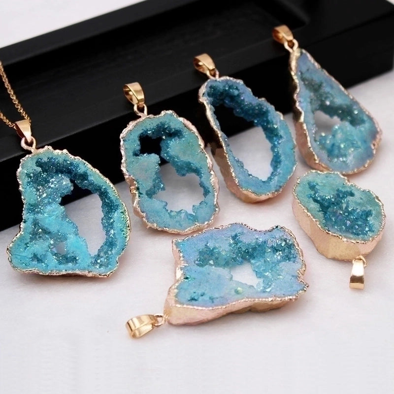 5 Pieces Retro Irregular Agate Plating Jewelry Accessories