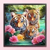 (US Local)Tiger-11CT Stamped Cross Stitch Kit(50x50cm)