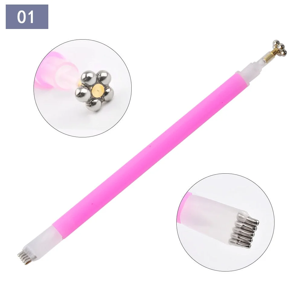 1pcs Nail Art Magnet Stick Cat Eye Effect Powerful Magnet Nail Tool Which Can Be Used To Polish The Nails with UV Gel for Cats