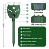 Solar Animal Repeller Mouse Repellent IP44 Waterproof for Raccoons Rabbits Foxes