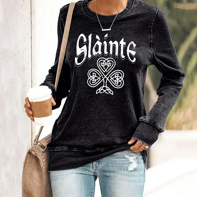 VChics Women's St. Patrick's Day Casual Printed Sweatshirt