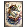(Big Size) Dragon Reading Book - 11CT Stamped Cross Stitch 40*60cm/15.75*23.62in