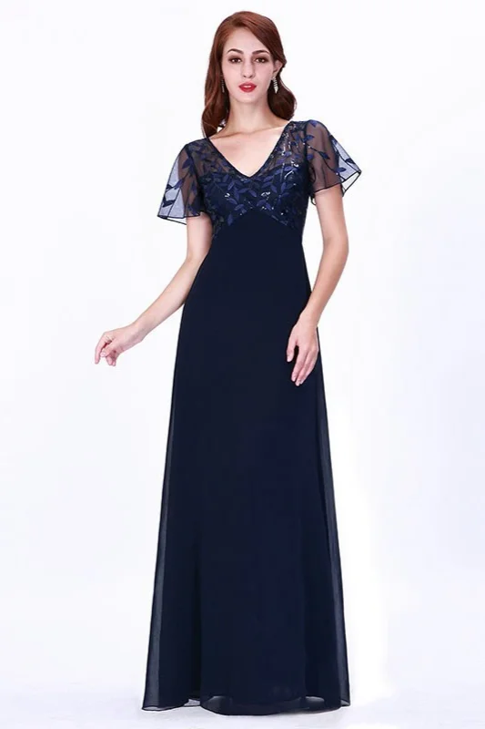 Stunning Navy Different Styles Long Mermaid Evening Gowns