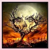 (Counted/Stamped) 11CT Halloween Skull-Cross Stitch 40*40cm/15.75*15.75in