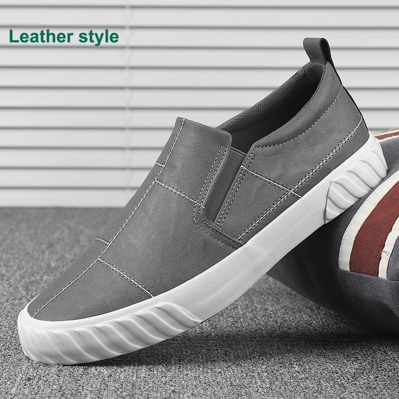 YITU New Fashion Low top Men's Vulcanized Shoes Flannel Slip on Loafer Designer Casual Shoes Spring Simple Flats