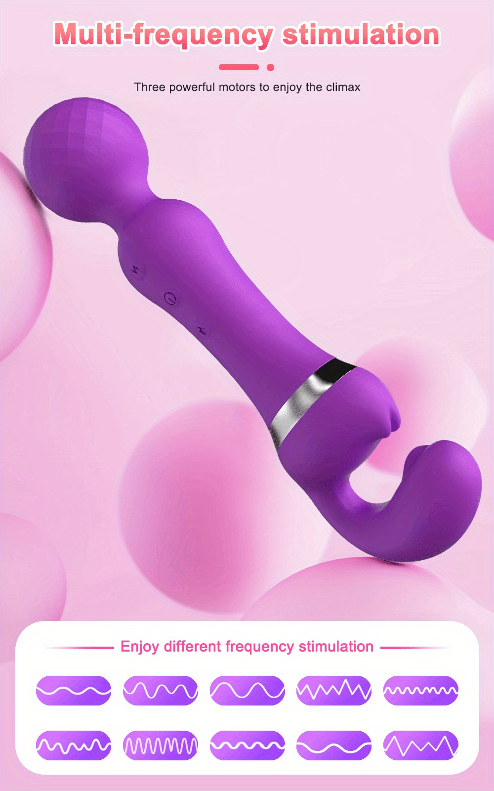 Double Head G Spot Vibrator with 10 Vibration Modes