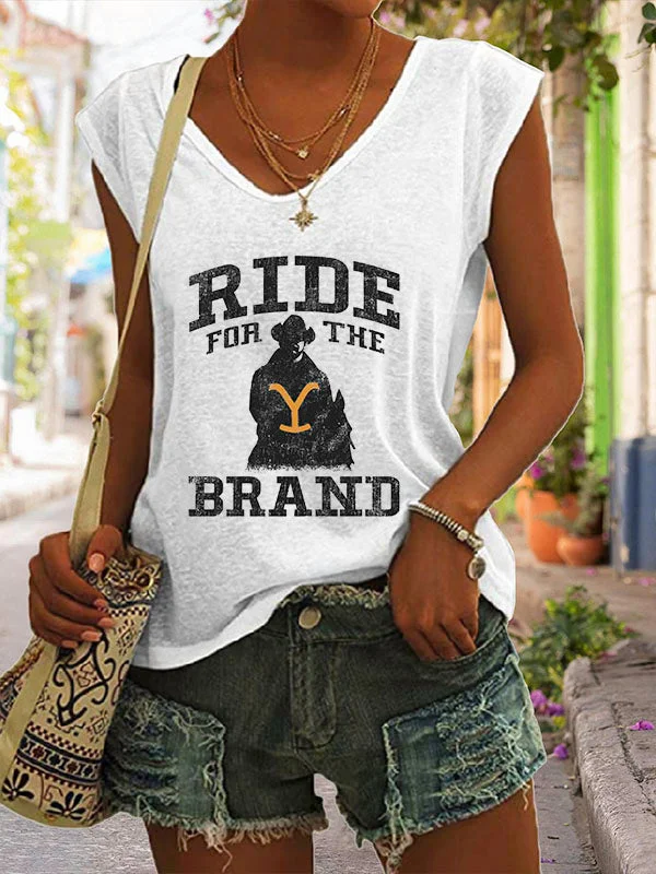 Ride For The Brand Graphic Cap Sleeve T-Shirt