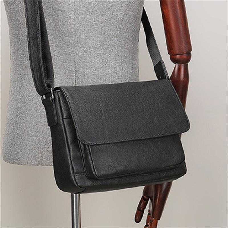 Mens Hipster Messenger Bags Plain Casual Leather Shoulder Bags