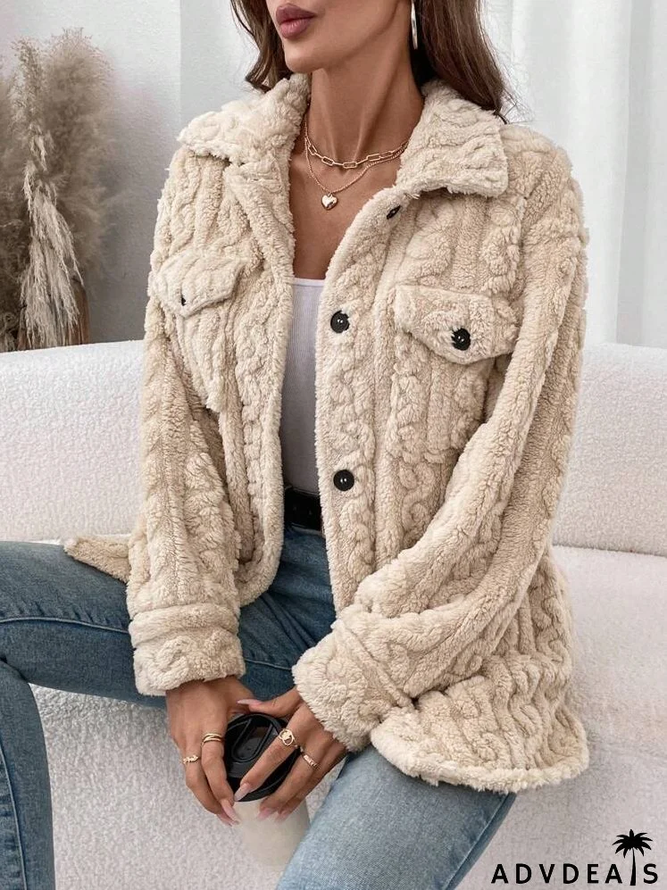 Coral Fleece & Flannel Ladies Regular Casual Warm Jacket, Fall/Winter