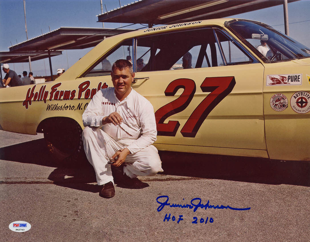 Junior Johnson SIGNED 11x14 Photo Poster painting + HOF 2010 NASCAR LEGEND PSA/DNA AUTOGRAPHED