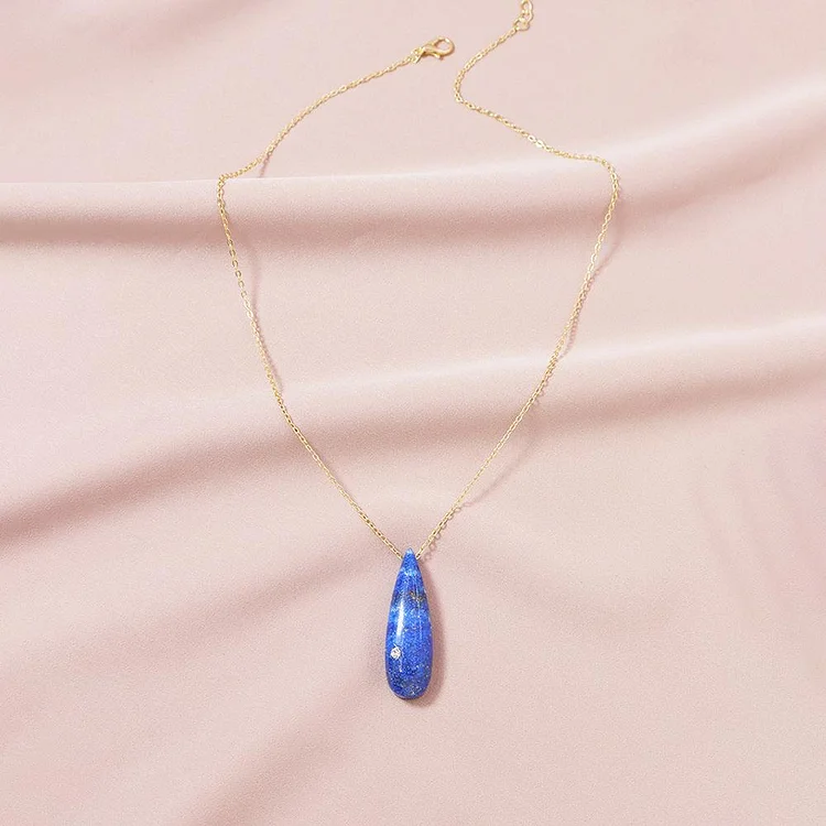 Lapis Rough Stone Necklace Natural Gifts for Her