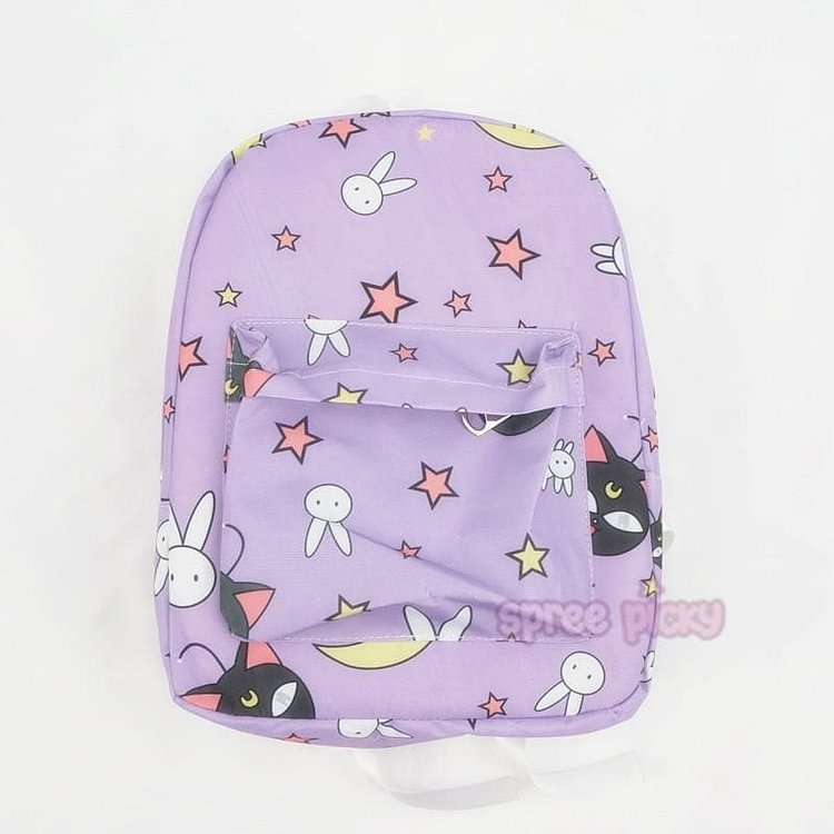 Sailor Moon Usagi Bunny Pattern Elements Purple Backpack SP164974