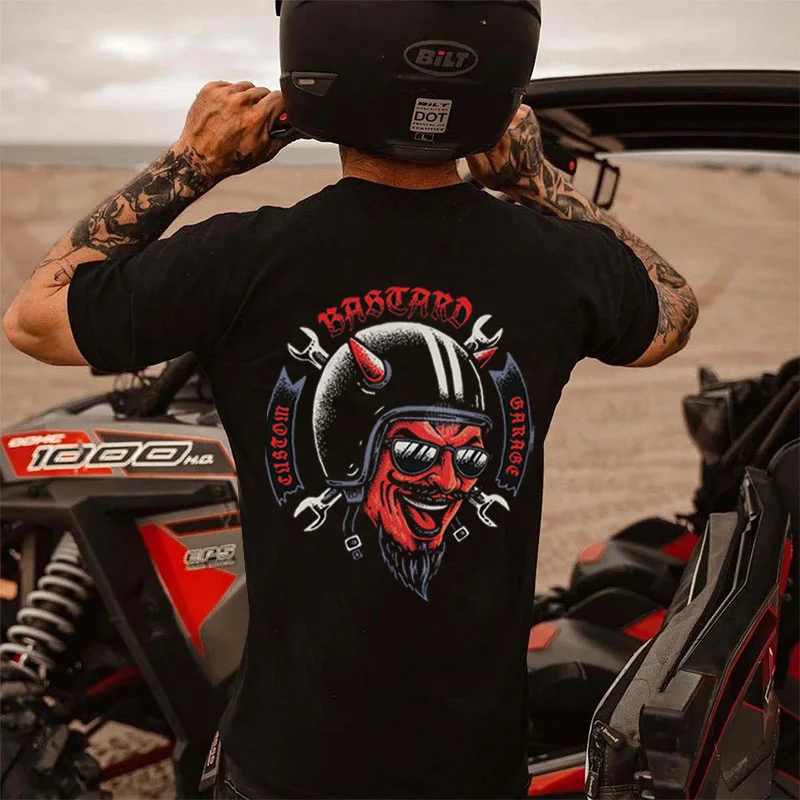 BASTARD Demon Black Print T-Shirt