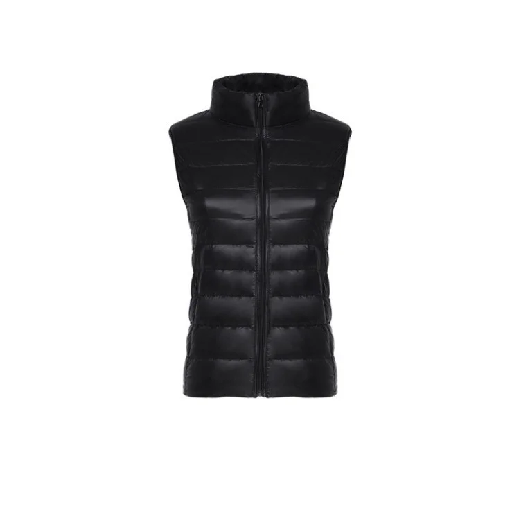 Woherb Spring And Autumn Winter New Female Korean Version Standing Collar Light Down Jacket Female Vest Vest Vest Female Plus Size Coat-Outfit Ideas