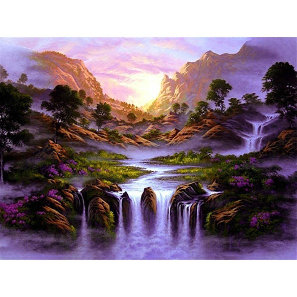 

Waterfall - Round Drill Diamond Painting - 40*30CM, 501 Original