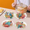 4PCS Diamond Painted Acrylic Parrot Placemats Insulated Dish Mats Comes with Mats