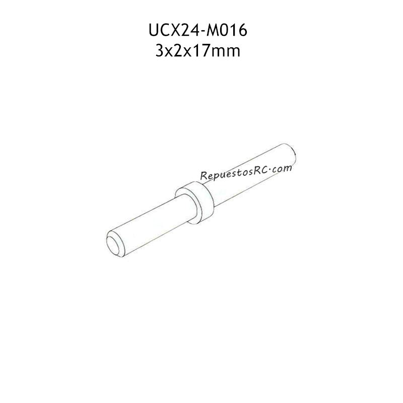 UDIRC UCX2405 Accesorios para Coches 3x2x17mm Secondary Gear Shaft Short UCX24-M016