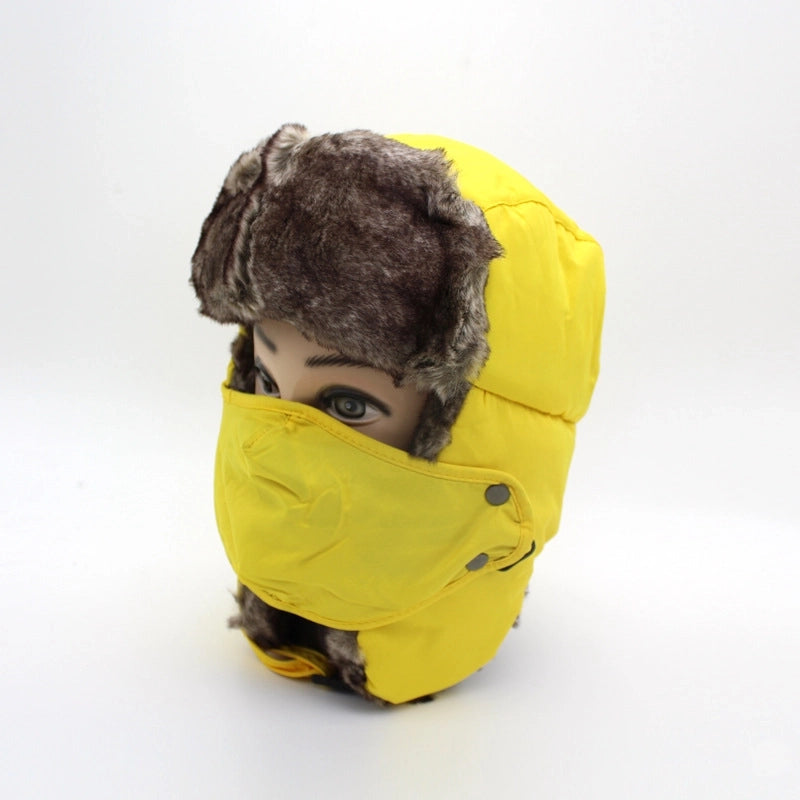 Winter Warm Lei Feng Hat Men’s And Women’s Outdoor Cycling Windproof Ear Protection Hat Northeast Ski Fleece-lined Thickened Cold-proof Hat