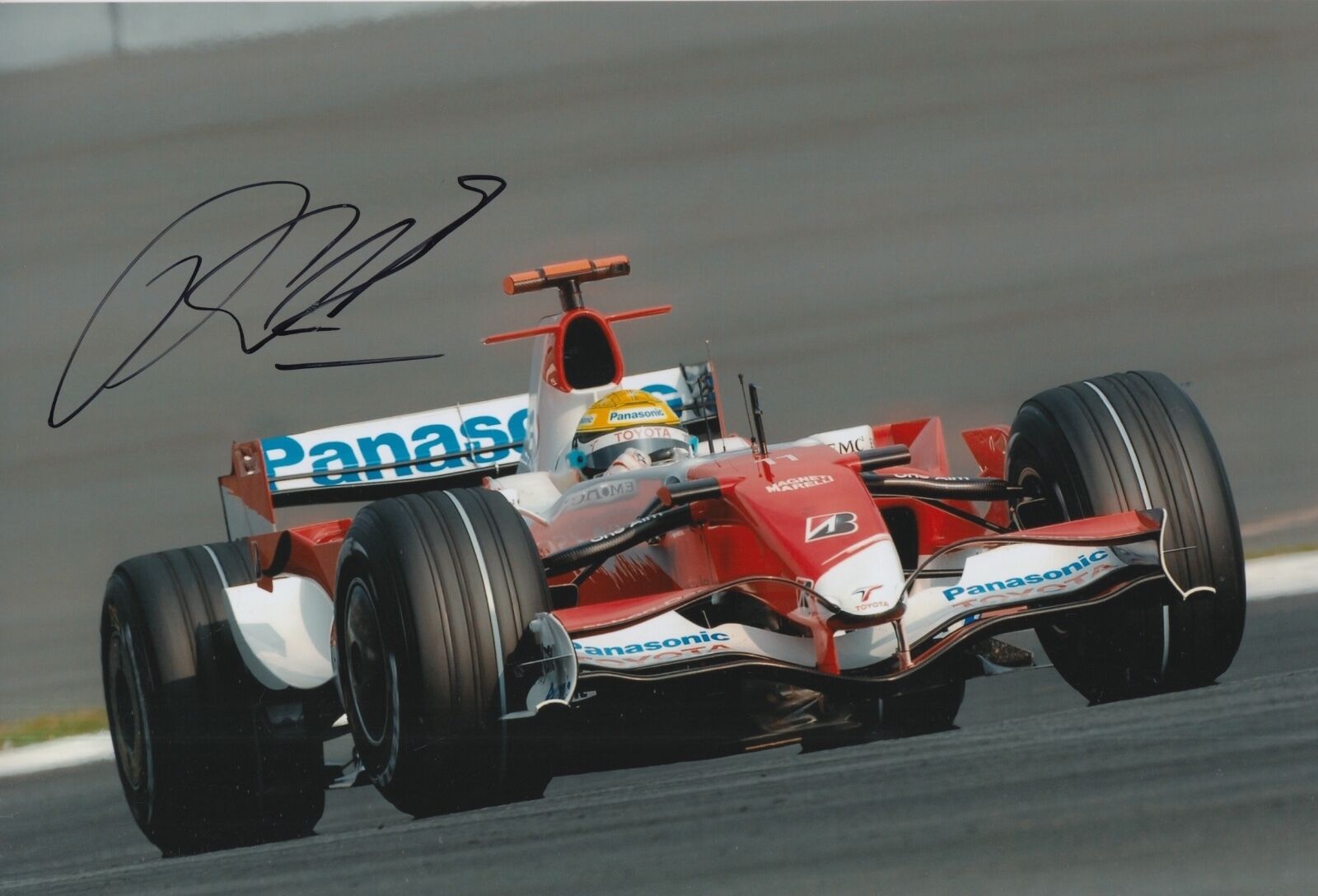Ralf Schumacher Hand Signed Panasonic Toyota F1 12x8 Photo Poster painting.