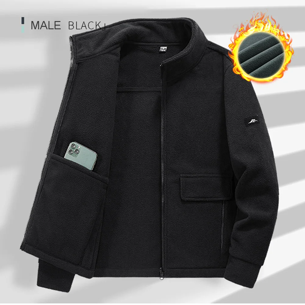 Smiledeer Autumn and winter thickened casual warm polar fleece jackets for men and women