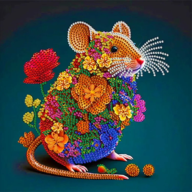 12 Zodiac Rats 30*30CM(Canvas) Special Shaped Drill Diamond Painting gbfke