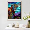 >SALE<5D DIY Full Round Drill Diamond Painting Stained Glass Yak Kit Home Decor(A3012)