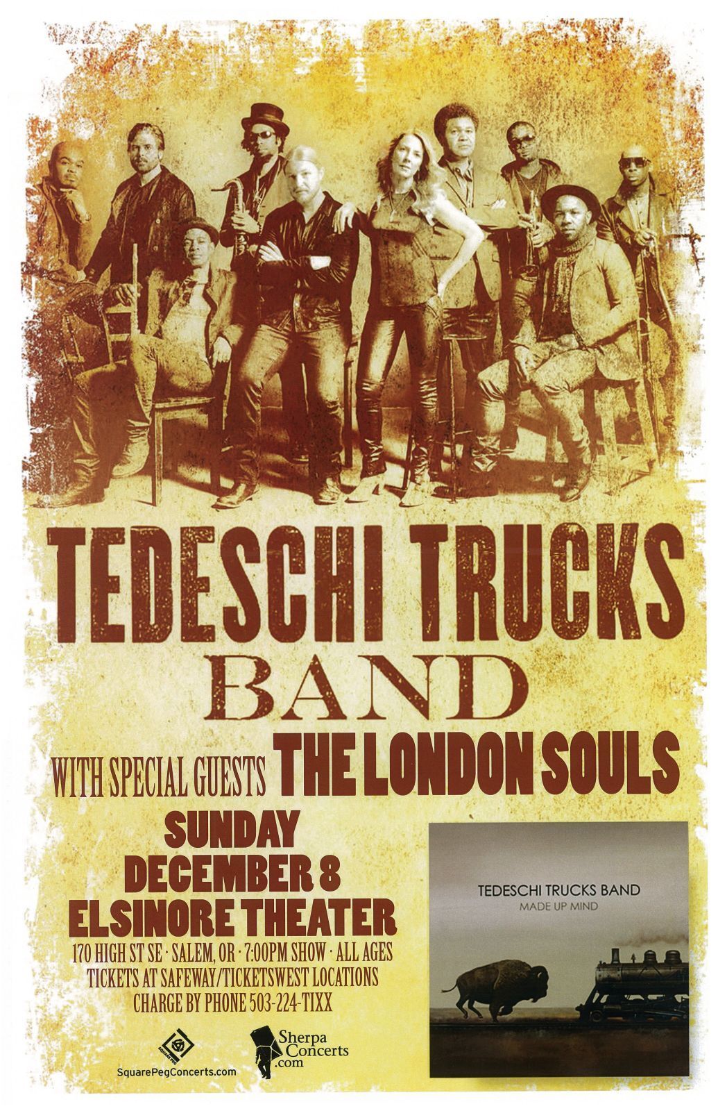 TEDESCHI TRUCKS BAND 2013 Gig POSTER Salem Oregon Concert