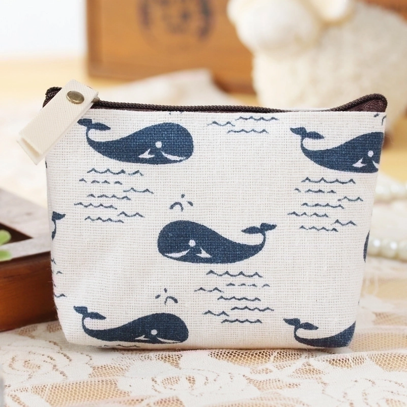 3 Pieces Women’s Animal Cotton Zipper Coin Purses