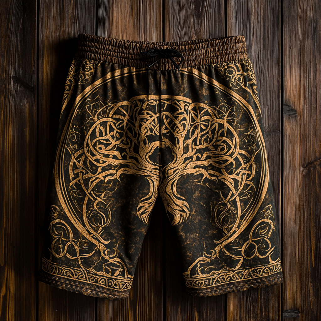 Men's Viking Nordic Life Of Tree Vintage Shorts
