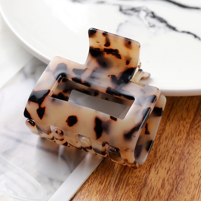 Minimalist Color Block Acetic Acid Sheets Carving Hair Claws 1 Piece