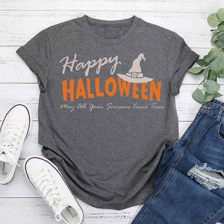 Happy Halloween  May All Your Screams Come True T-shirt Tee -05427-Annaletters