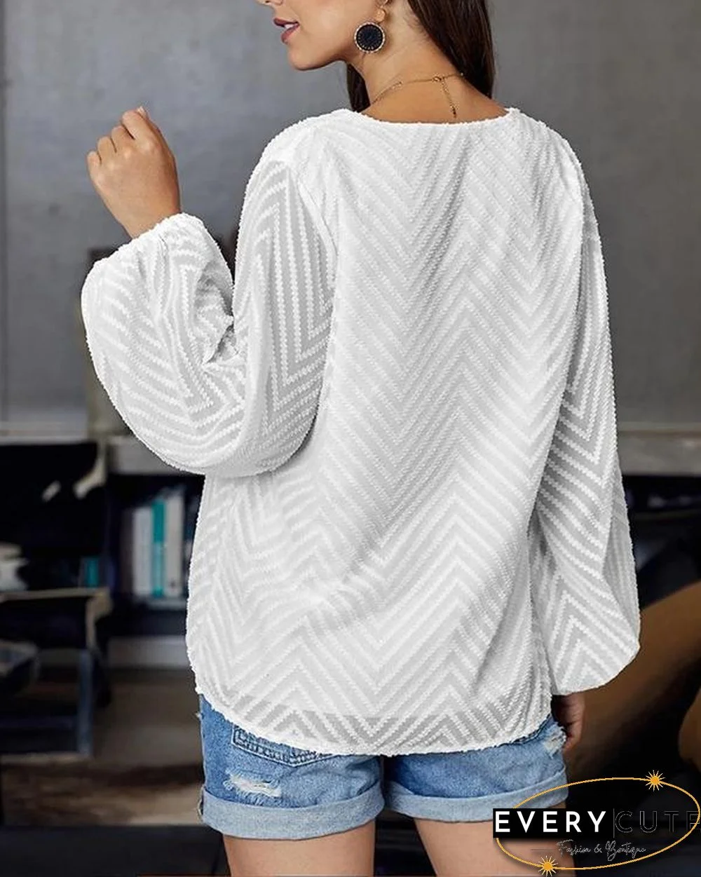 Women Chiffon Balloon Sleeve Tops