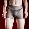Men's Sexy Ultra-Thin Sheer Glossy Boxer Briefs