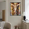Roses and angels kit complet de peinture en diamant &agrave; perceuse carr&eacute;e 5D DIY pour adultes 40*50 cm