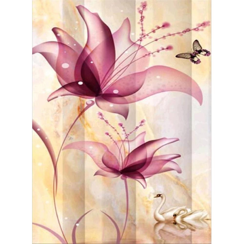 

30*40CM-Round Drill Diamond Painting-Flower, 501 Original