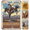 4PCS Western Cowboys Pioneers Indian - Vintage Metal Signs Set - 20*30cm/30*40cm - Western