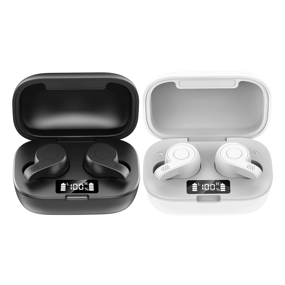 

S11S TWS BT Earphones LED Digital Display Headphones with Charging Case, Black, 501 Original