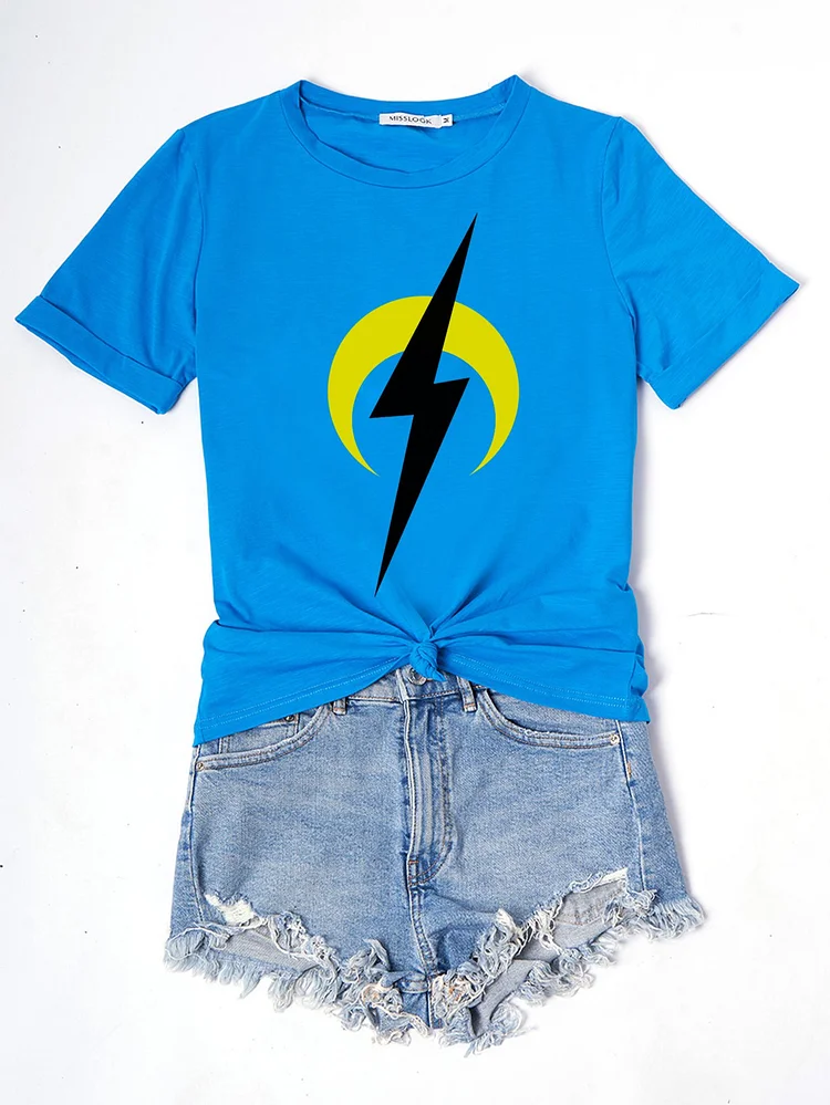 Bestdealfriday Meniscus Lightning Print Women's T-Shirt