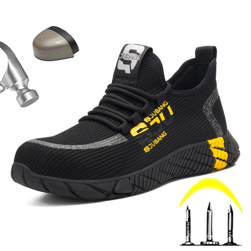 Men's Safety Shoes With Steel Toe Cap Casual Men's Boots Breathable Indestructible Sneakers Ankle Working Security Sport Shoes