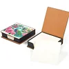 Peacock Leather Diamond Art Note Box with 160 Sheets of Paper for Beginners