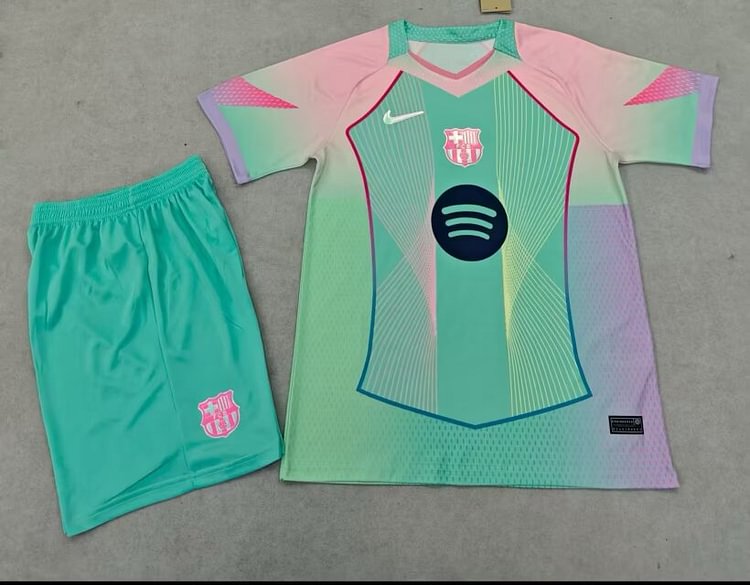 2025-26 Barcelona Special Edition Green Jersey Set - Adult Version